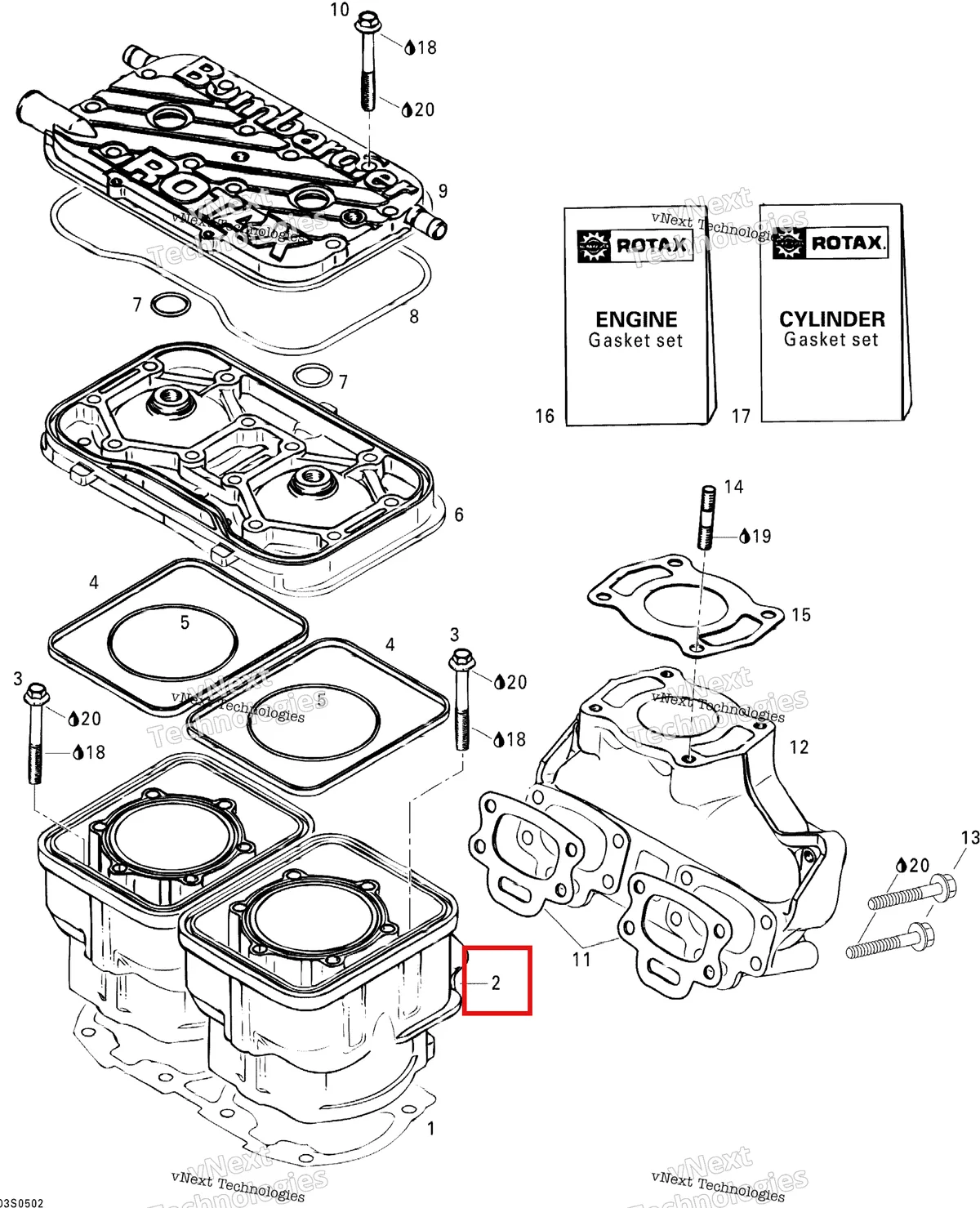 Схема применяемости: Цилиндр 717, чёрный Sea-Doo 420923806