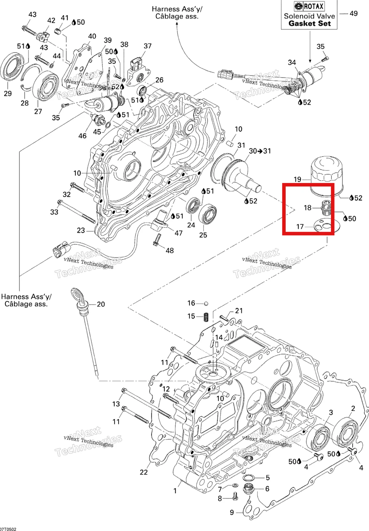 Деталь 420924420 на схеме узла 2005 Can-Am Traxter 5 Speed Clutch Housing And Cover