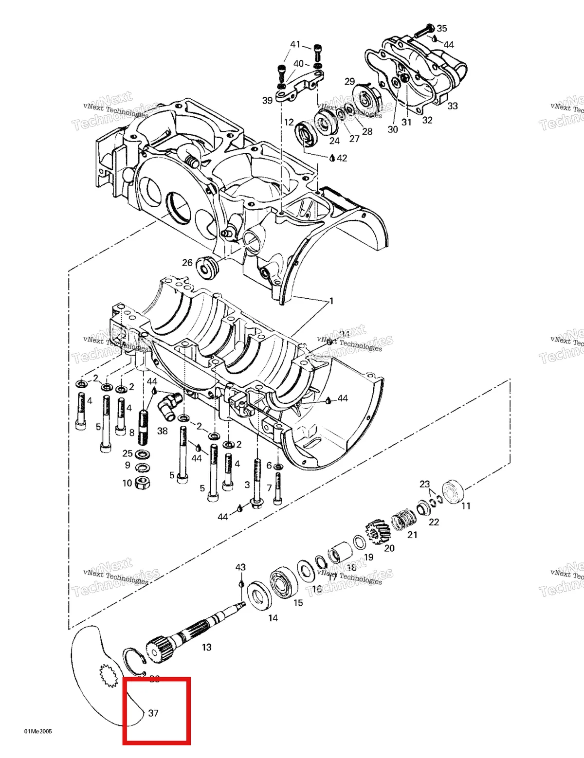 Деталь 420924508 (Деталь Rotary Valve, 147 Degr.) на схеме узла 2000 Ski-Doo Formula 500 LC Crankcase, Rotary Valve, Water Pump