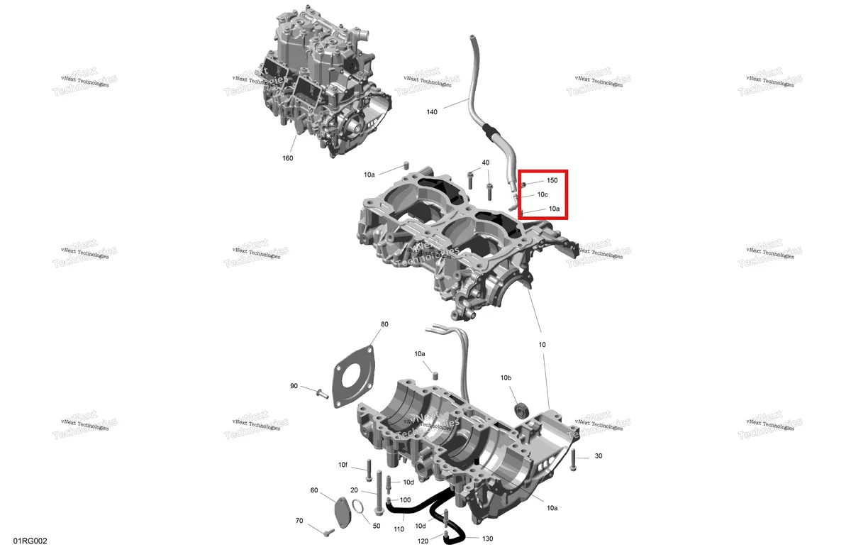 Деталь 420924529 на схеме узла 2027 Ski-Doo SUMMIT - NEO - 600 EFI - TWVA - Deep Black - 14X146X1.6CF Track Rotax - Crankcase