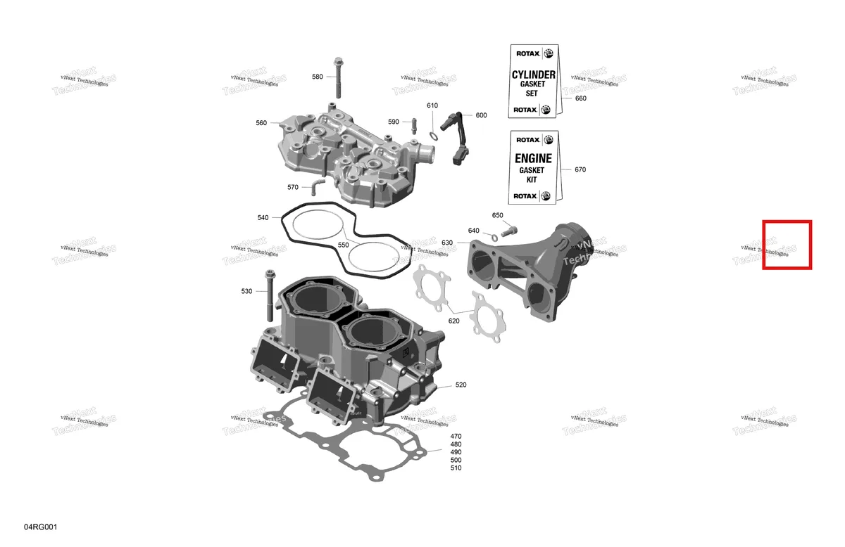 Деталь 420924724 (Штуцер) на схеме узла 2027 Ski-Doo BACKCOUNTRY - SPORT - 600 EFI - UBVA - Neo Yellow - 16X146X2.0P Track Rotax - Cylinder