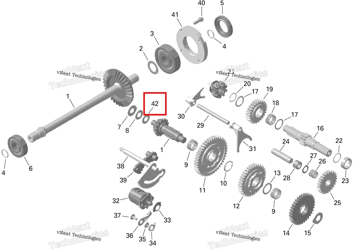 Деталь 420927056 на схеме узла 2024 Can-Am Outlander MAX 450 EFI 6X6 - 4ZRA - DPS Package - Tundra Green Rotax - Gearbox