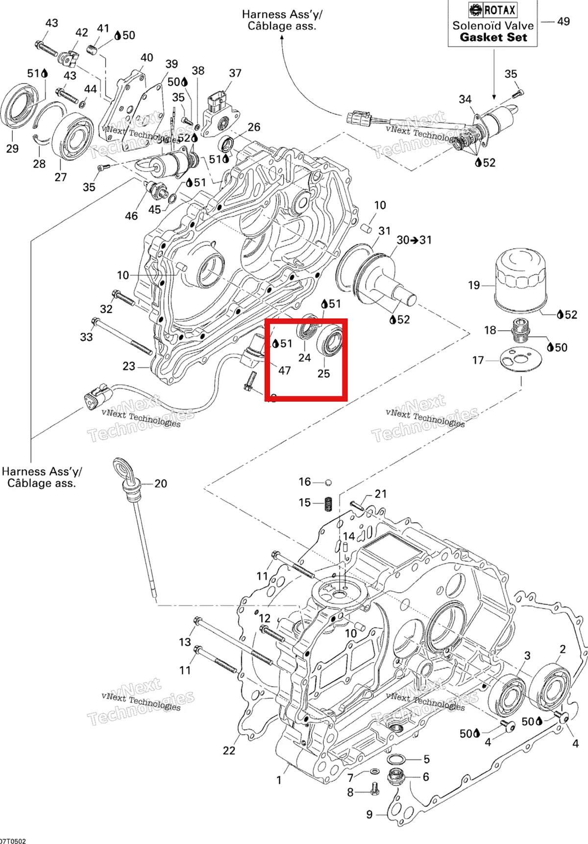 Деталь 420930390 на схеме узла 2005 Can-Am Traxter 5 Speed Clutch Housing And Cover