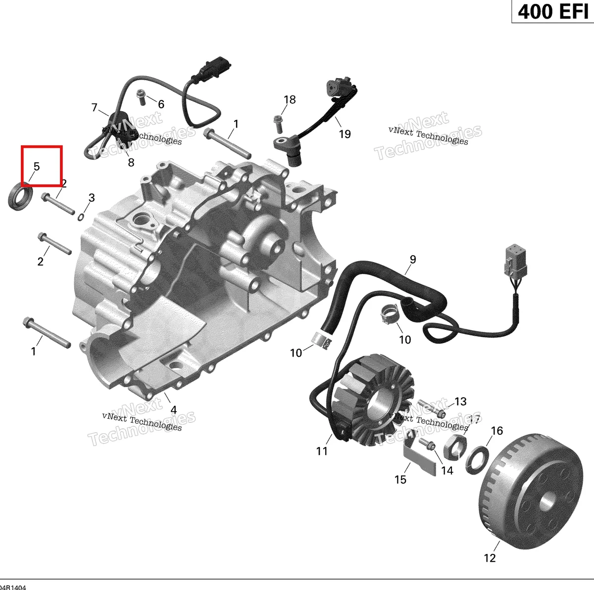 Деталь 420930392 на схеме узла 2014 Can-Am OUTLANDER 400 EFI, STD, XT Magneto