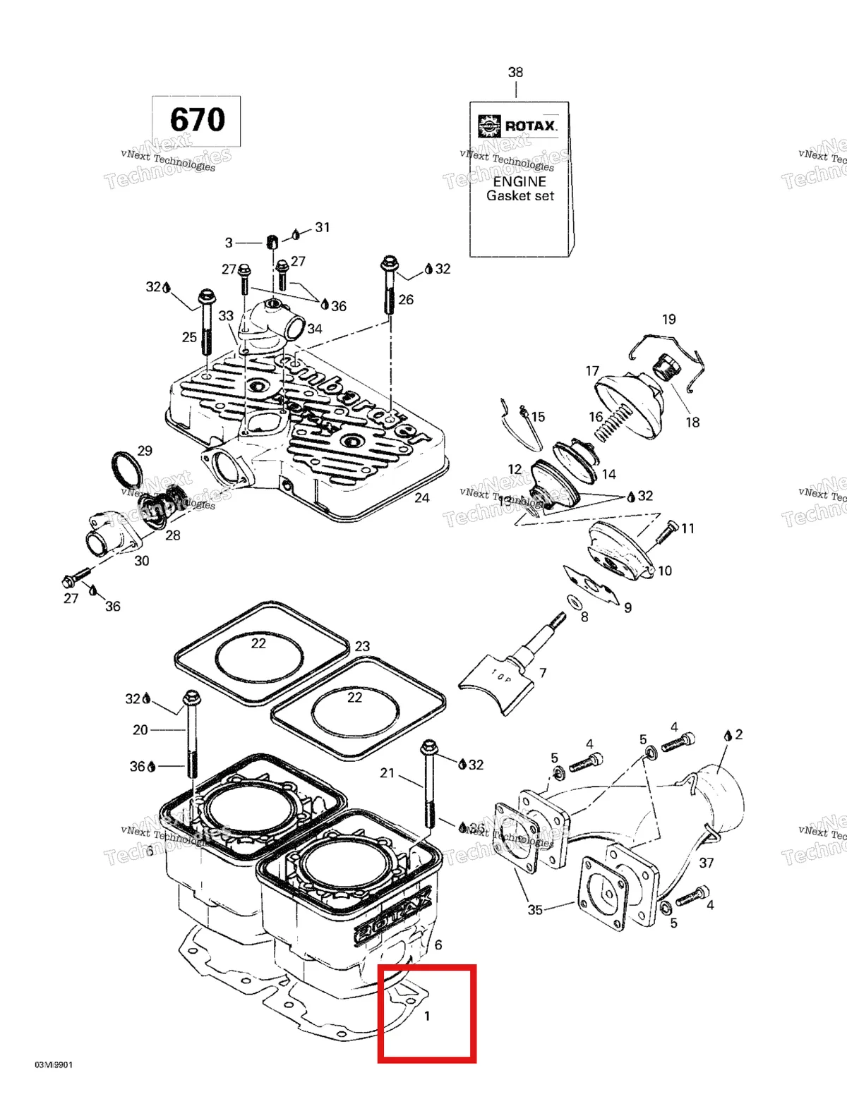 Деталь 420931234 (Деталь Double Gasket, 0.8 Mm) на схеме узла