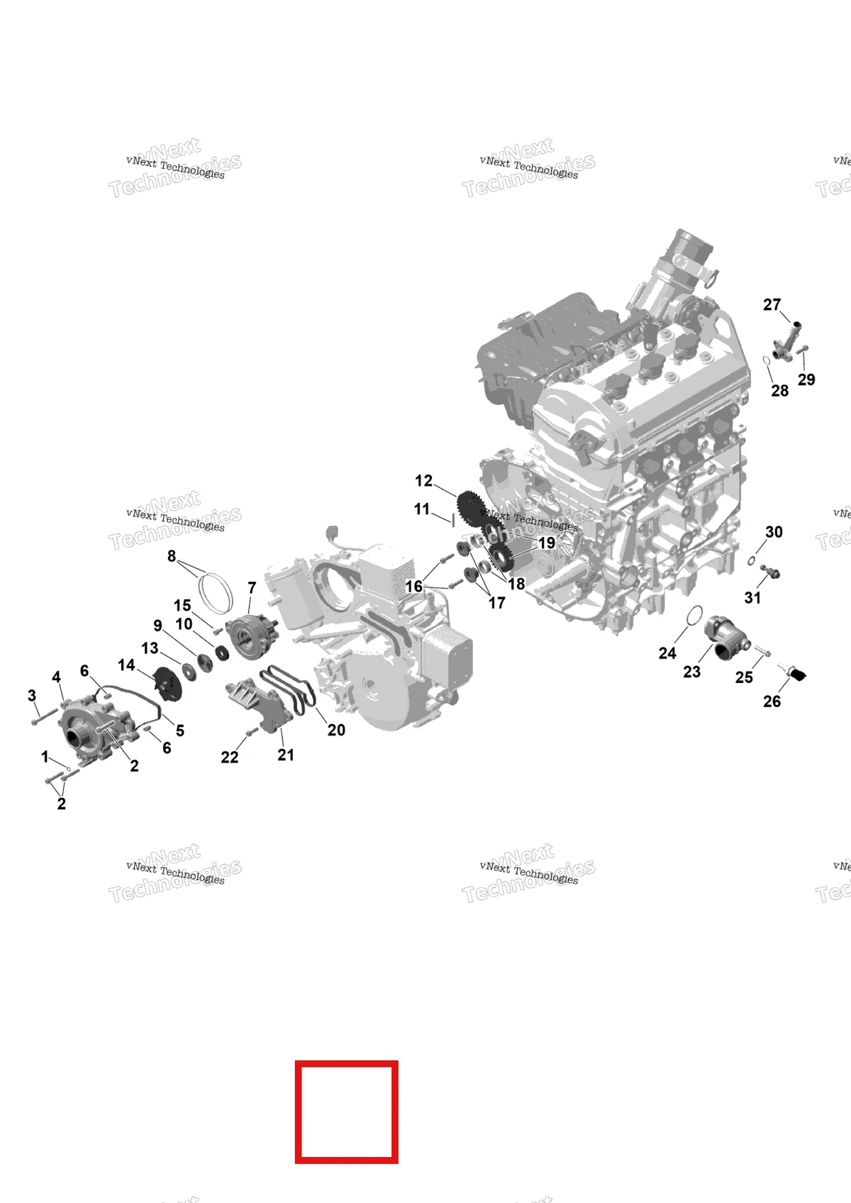 Деталь 420931380 (Уплотнительное кольцо) на схеме узла 2026 Can-Am Maverick R - 996NT - X - 8GTA - Legion Red - 77