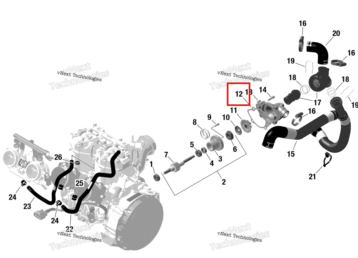 Деталь 420931812 на схеме узла Rotax - Engine Cooling