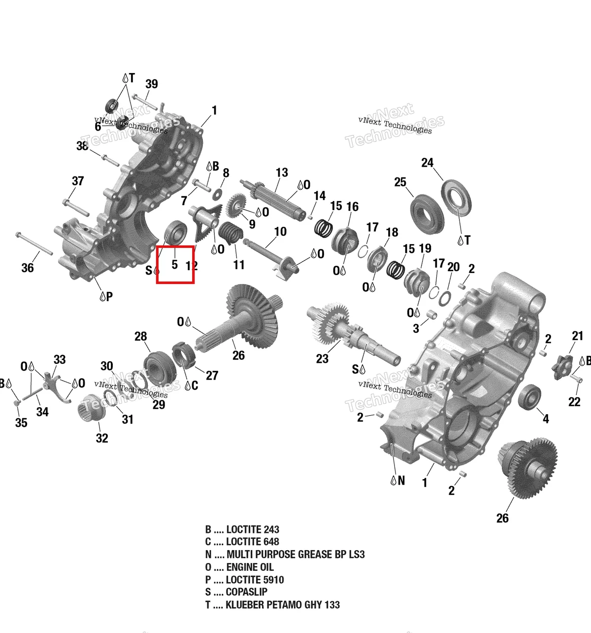 Деталь 420932432 на схеме узла 2019 Can-Am OUTLANDER 650 EFI - T3 Gear Box 1 - 420686214 - Pro Nordic