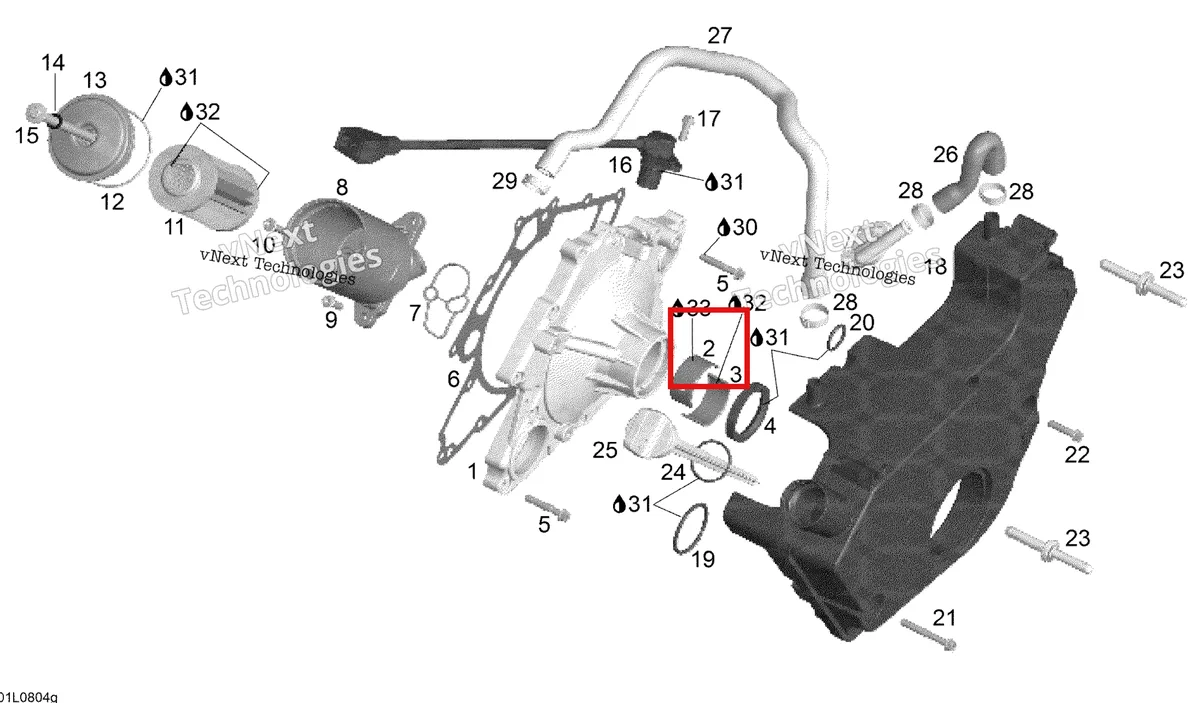 Деталь 420933540 (Вкладыш) на схеме узла 2008 Ski-Doo Expedition V-1300 Oil System