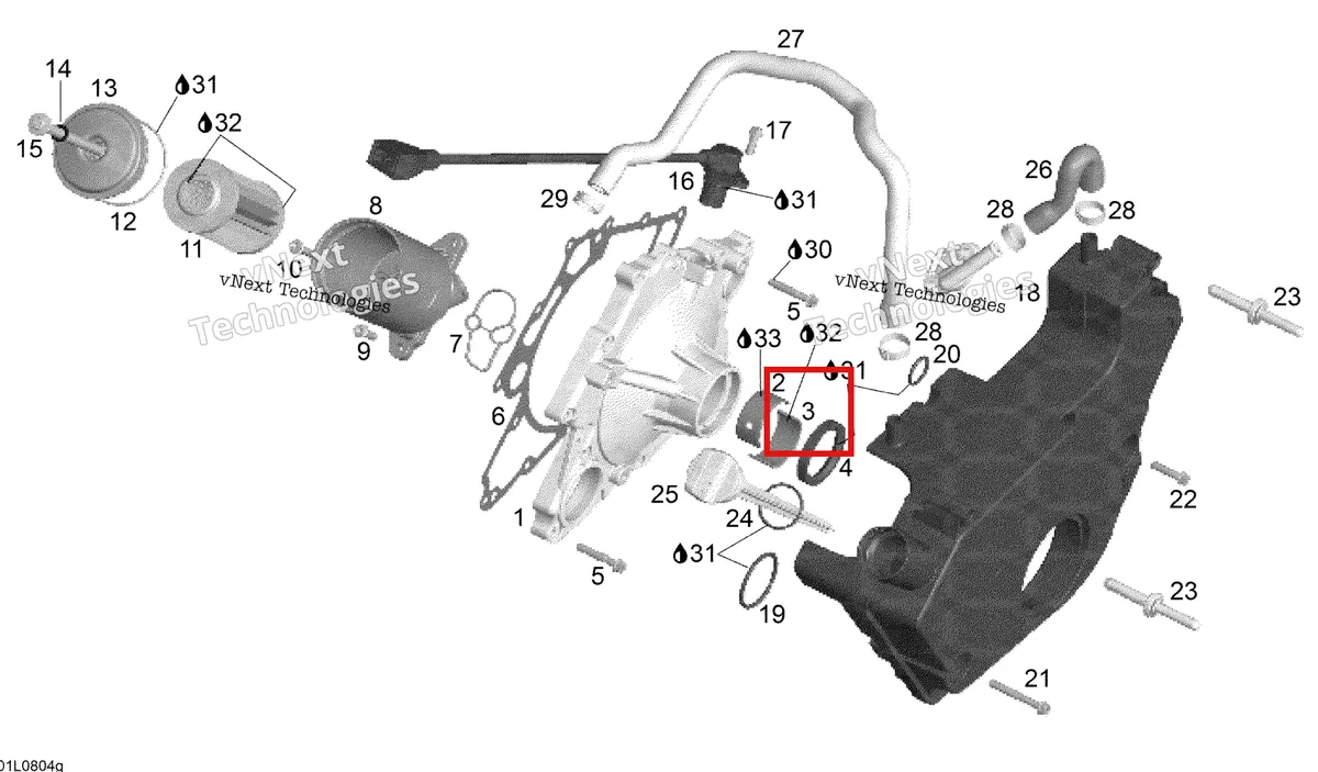 Деталь 420933545 (Вкладыш) на схеме узла 2008 Ski-Doo Expedition V-1300 Oil System