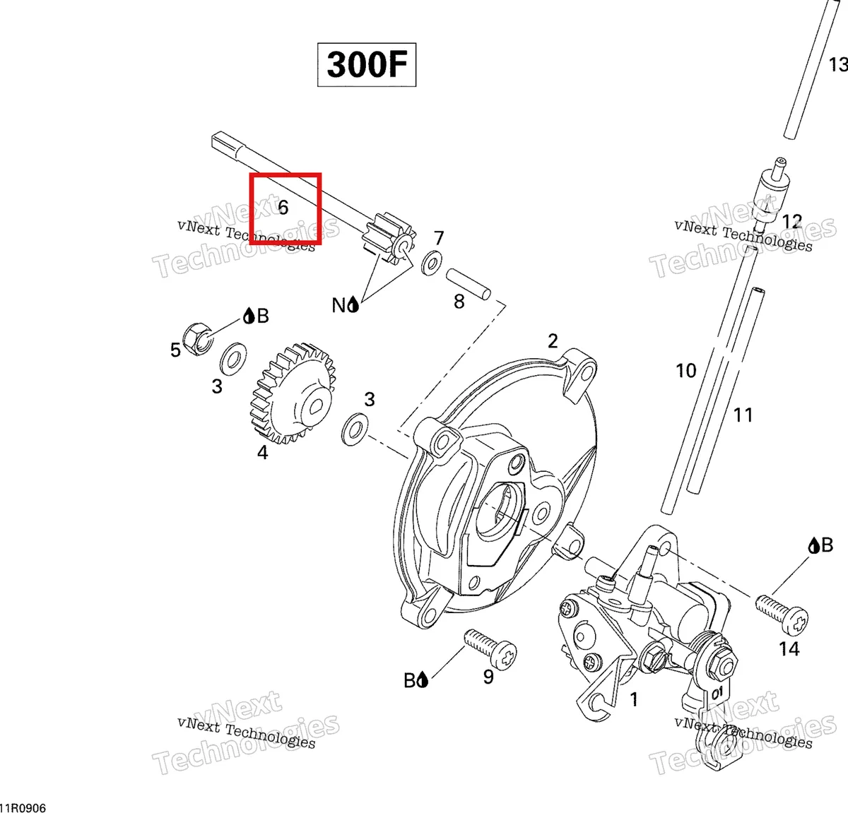 Деталь 420935975 (Деталь Gear, 9 Teeth) на схеме узла 2009 Ski-Doo Skandic Tundra Oil Pump