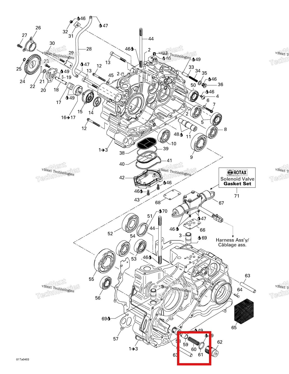 Деталь 420938785 на схеме узла 2004 Can-Am Traxter XL Crankcase