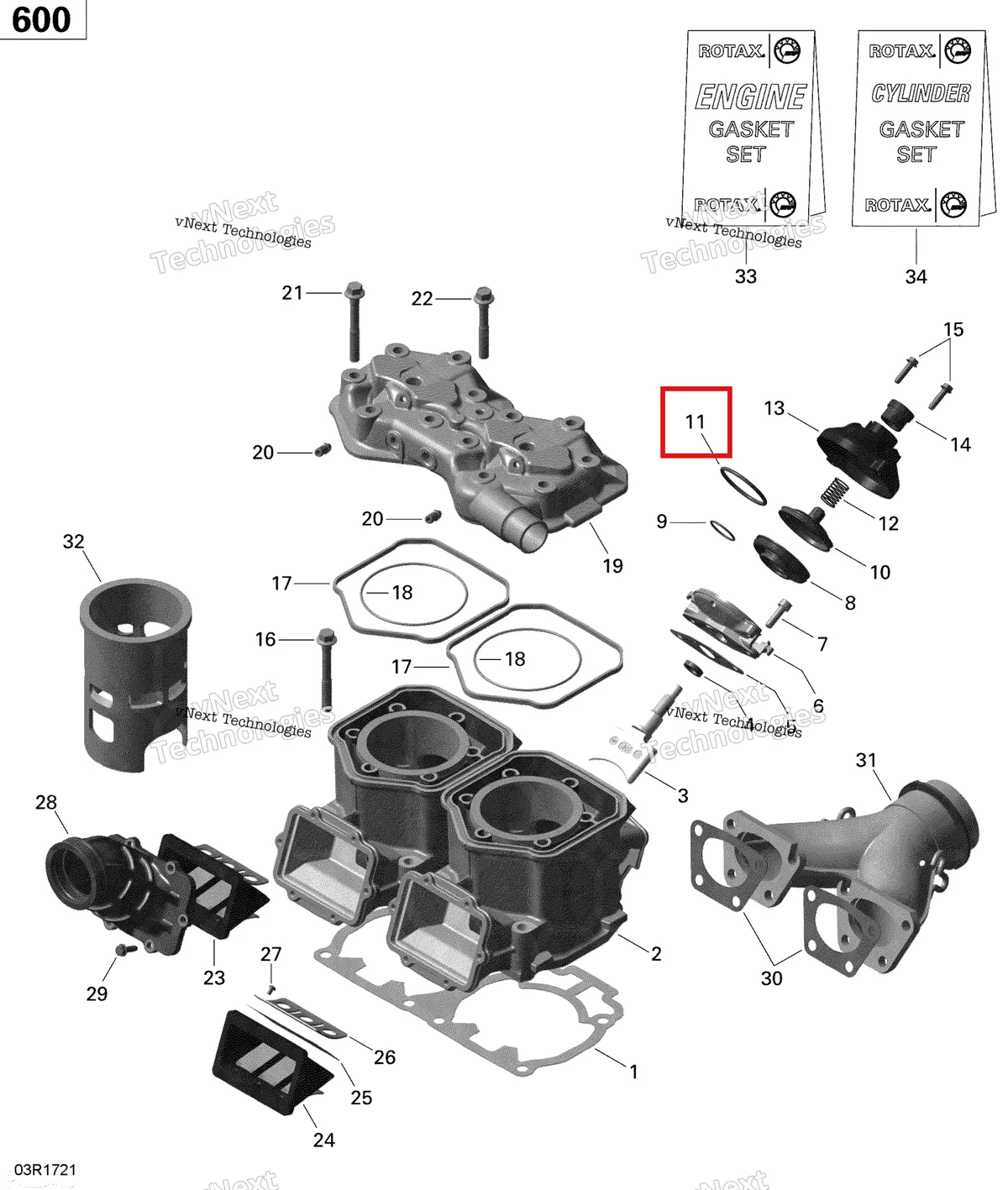 Деталь 420939280 (Шланг) на схеме узла 2020 Ski-Doo MXZ 600 CARB Engine - Cylinder And Cylinder Head - 600 Carb