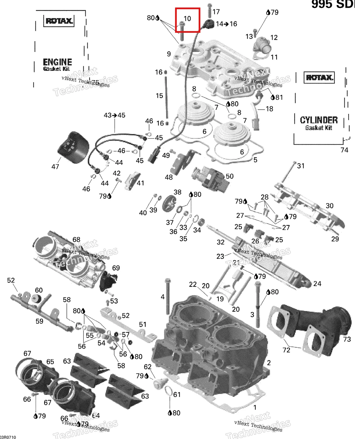 Деталь 420940142 на схеме узла 2007 Ski-Doo MACH Z Adrenaline Cylinder And Cylinder Head, Mach, Mxz, Hm Eur
