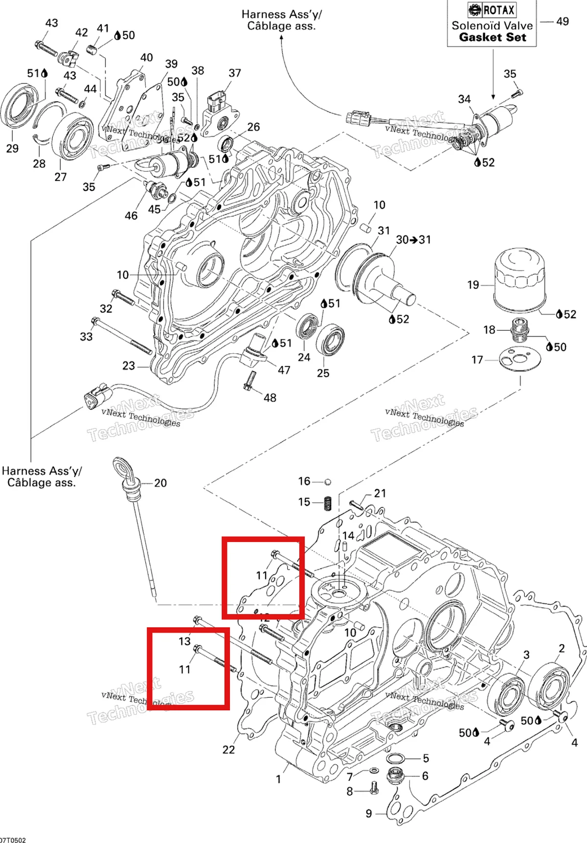 Деталь 420940576 на схеме узла 2005 Can-Am Traxter 5 Speed Clutch Housing And Cover