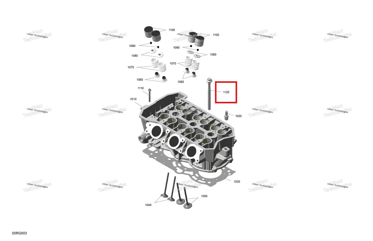 Деталь 420940947 на схеме узла 2027 Ski-Doo RENEGADE - X-RS - 900 ACE TURBO R - DAVN - Circuit Yellow - 15X137X1.5IR Track Rotax - Cylinder Head