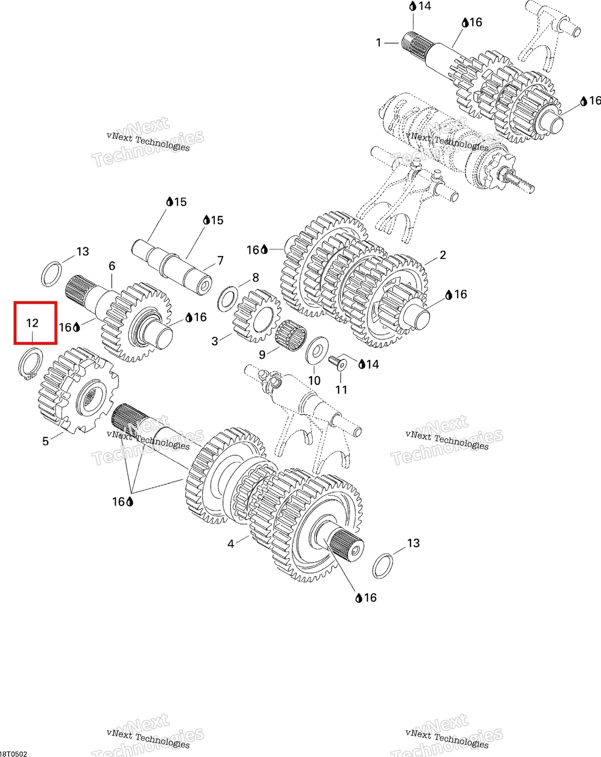 Деталь 420945870 на схеме узла 2005 Can-Am Traxter 5 Speed Transmission