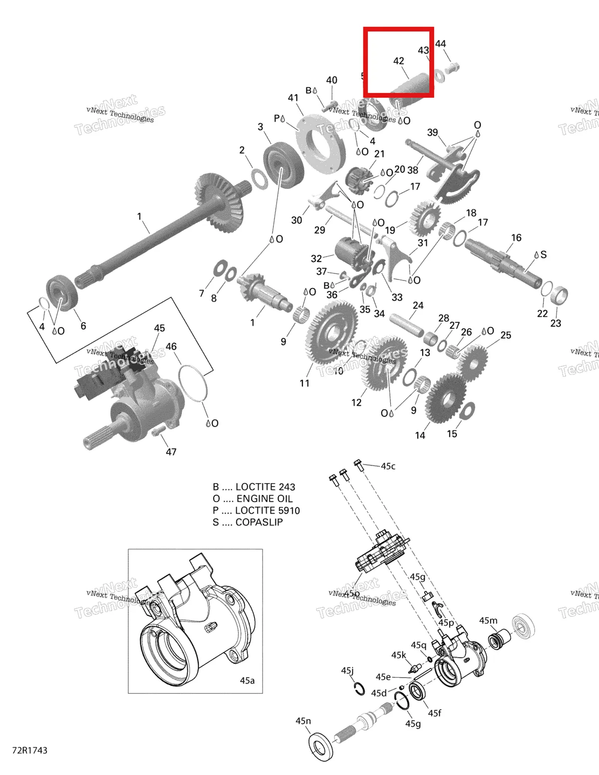 Деталь 420947772 на схеме узла 2021 Can-Am Defender HD5 - BASE DPS Rotax - Gear Box And Components