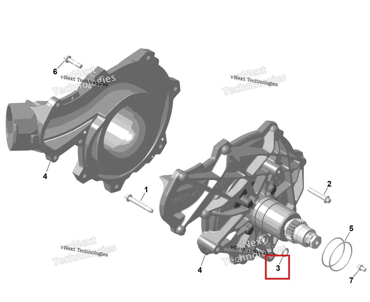 Деталь 420950860 (Уплотнительное кольцо) на схеме узла 2026 Sea-Doo GTR - 300 - X - 24TB - Eclipse Black - Audio Rotax - Supercharger