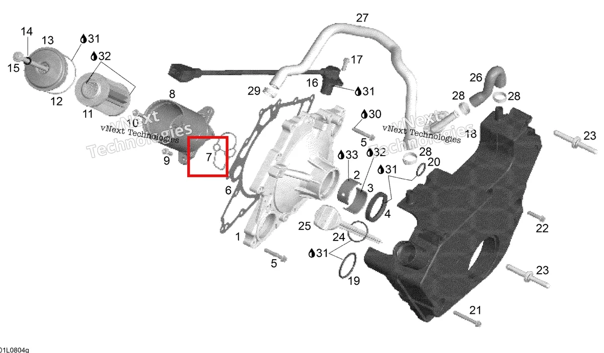 Деталь 420950990 (Прокладка) на схеме узла 2008 Ski-Doo Expedition V-1300 Oil System