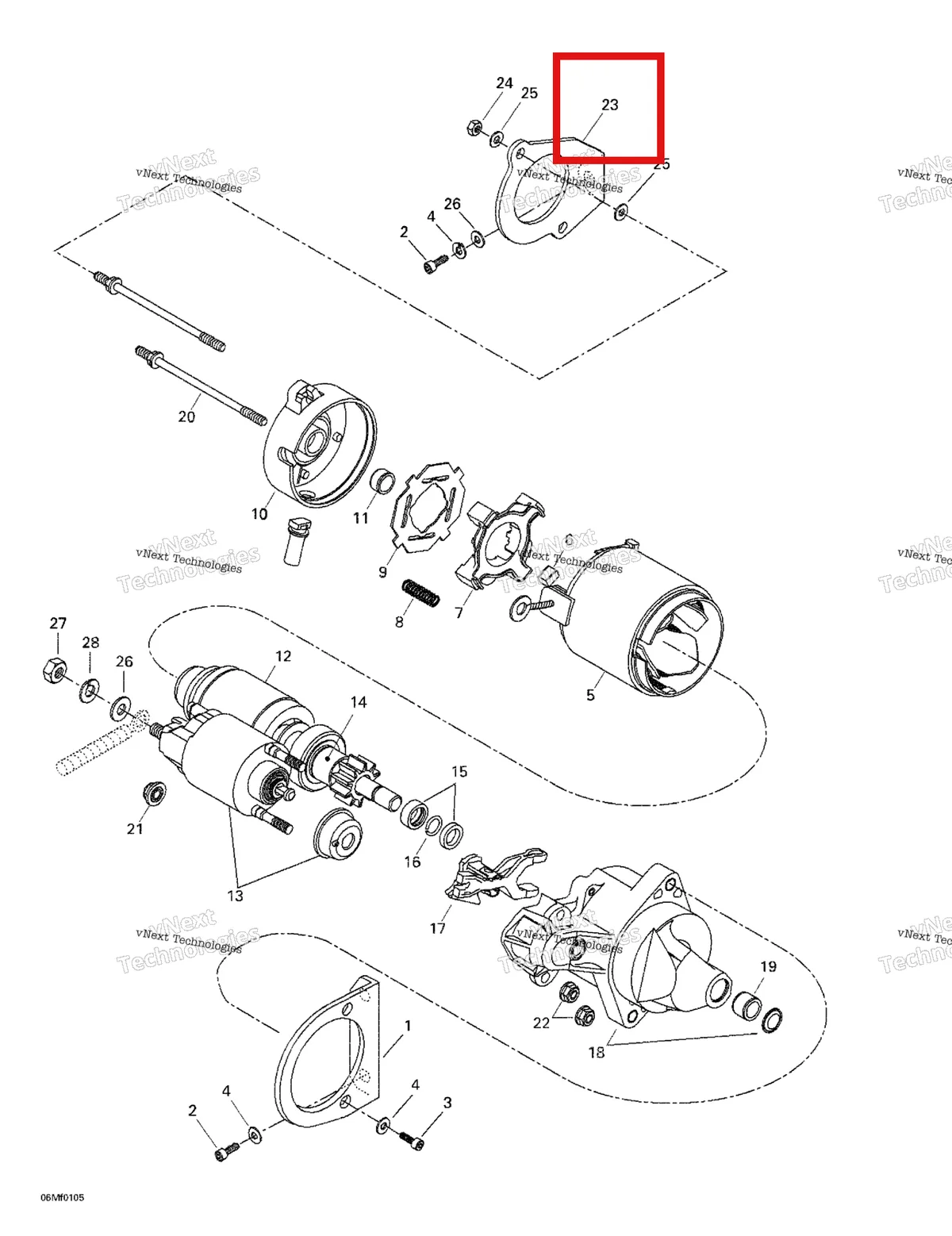 Деталь 420951427 (Деталь Starter Bracket, Mag-side) на схеме узла 2001 Ski-Doo Formula Deluxe 500 F Electric Starter