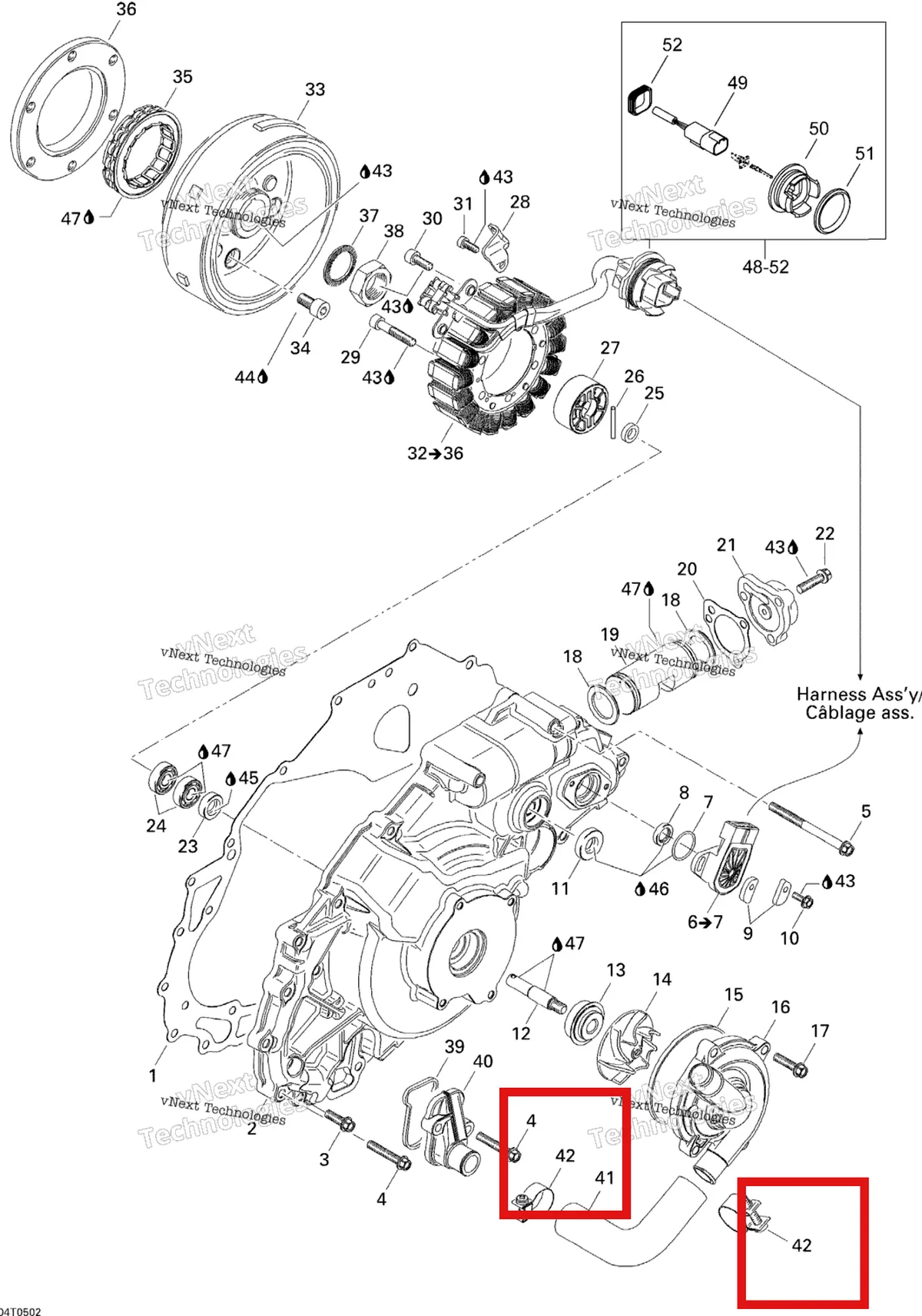 Деталь 420951760 на схеме узла 2005 Can-Am Traxter 5 Speed Ignition, Magneto And Water Pump