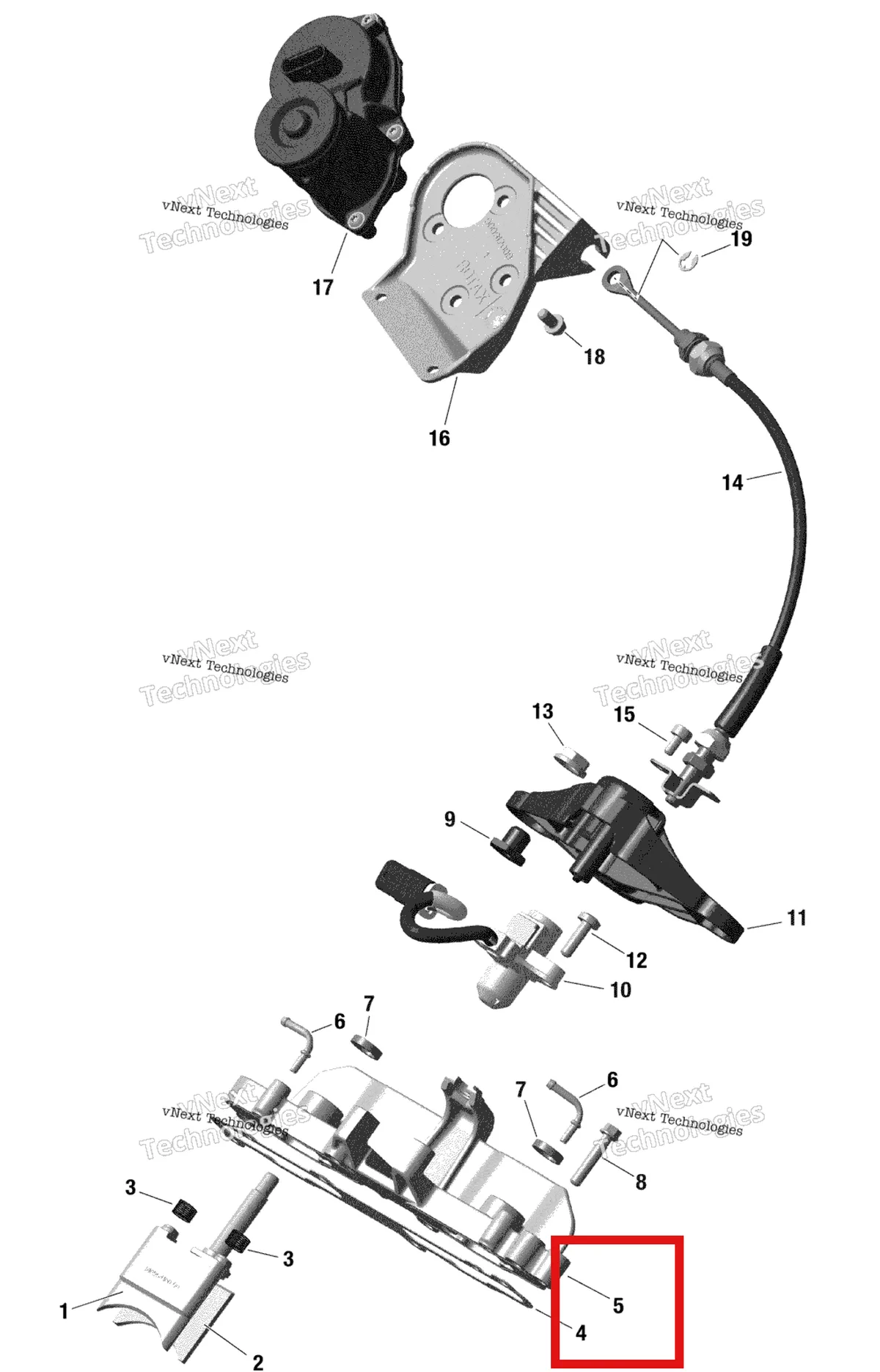 Деталь 420954066 на схеме узла 2023 Ski-Doo MXZ 600RS Rotax - Rave Valve