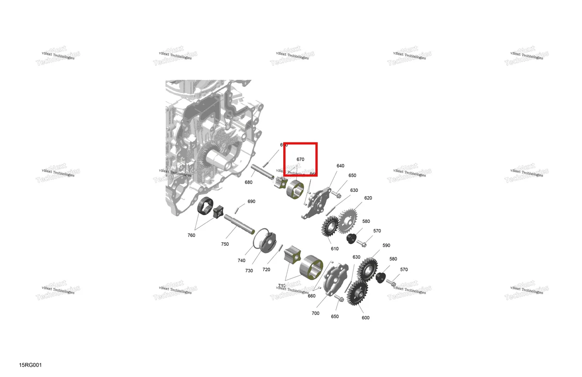 Деталь 420956278 на схеме узла 2027 Ski-Doo RENEGADE - X-RS - 900 ACE TURBO R - DAVL - Circuit Yellow - 15X137X1.25RS Track Rotax - Oil Pump
