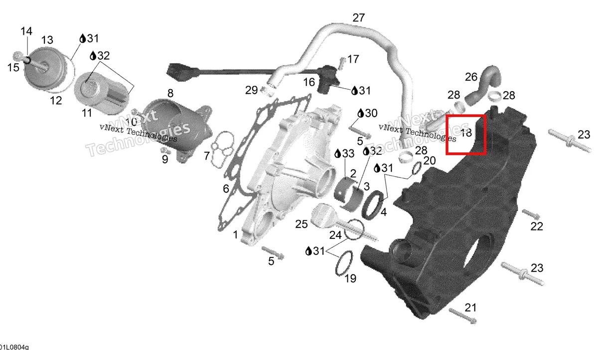 Деталь 420956700 (Деталь Oil Tank Assy. Includes Items 22 Thru 24) на схеме узла 2008 Ski-Doo Expedition V-1300 Oil System