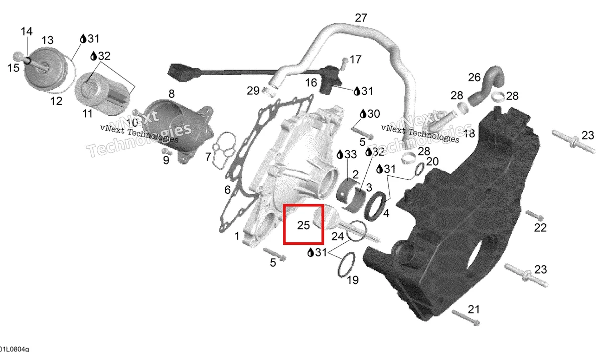 Деталь 420956890 (Щуп уровня) на схеме узла 2008 Ski-Doo Expedition V-1300 Oil System