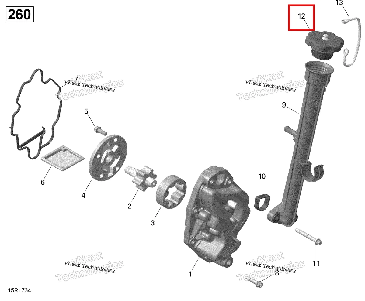 Схема применяемости: 420956923 PLUG COVER ASSEMBLY, YELLOW  Крышка маслозаливной горловины