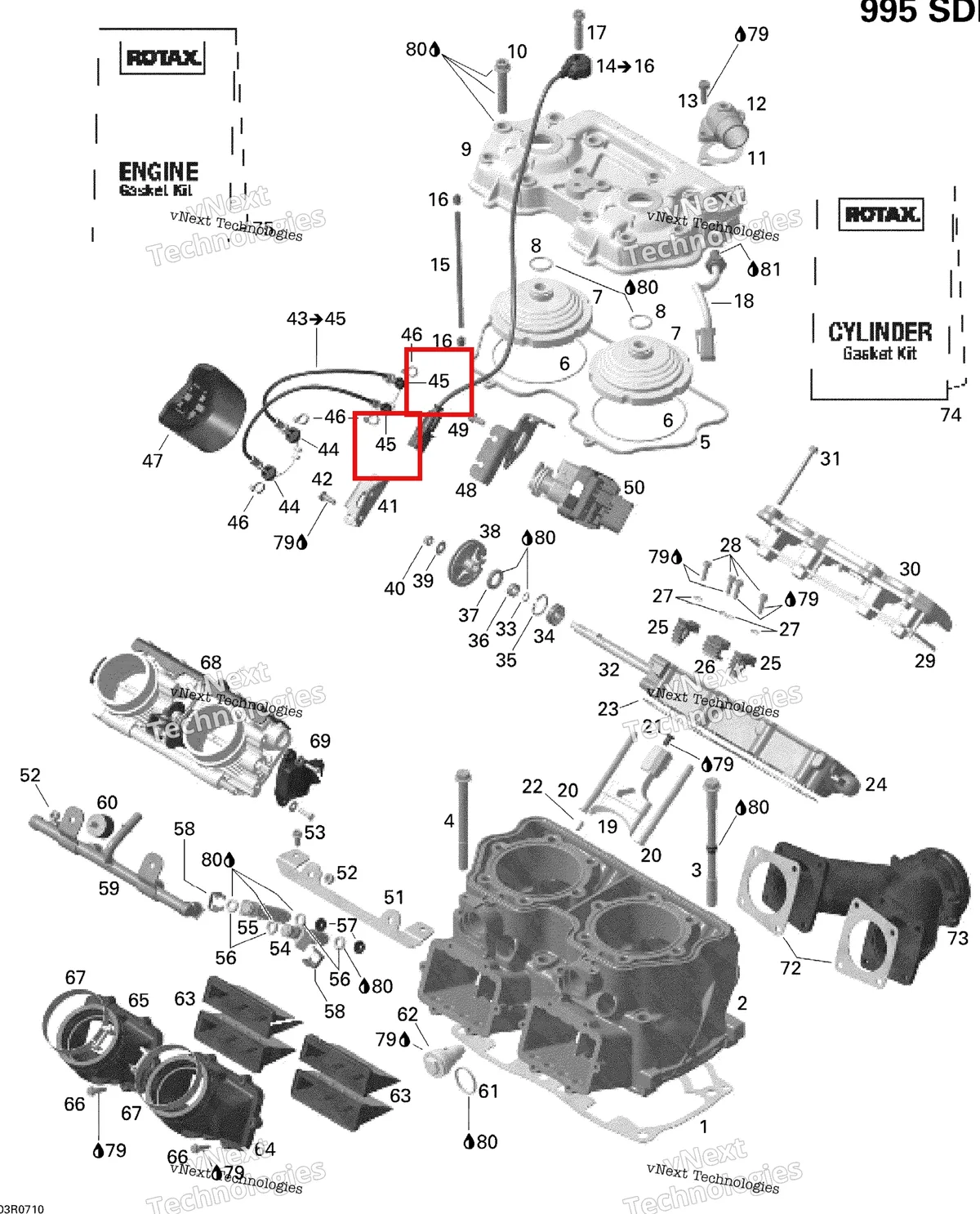 Деталь 420960773 на схеме узла 2007 Ski-Doo MACH Z Adrenaline Cylinder And Cylinder Head, Mach, Mxz, Hm Eur