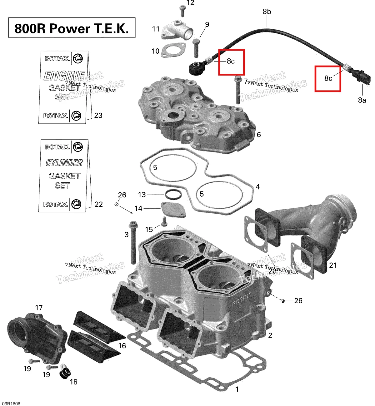 Деталь 420960890 (Зажим) на схеме узла 2016 Ski-Doo SUMMIT 800R P-TEK Cylinder And Cylinder Head - 800R Ptek