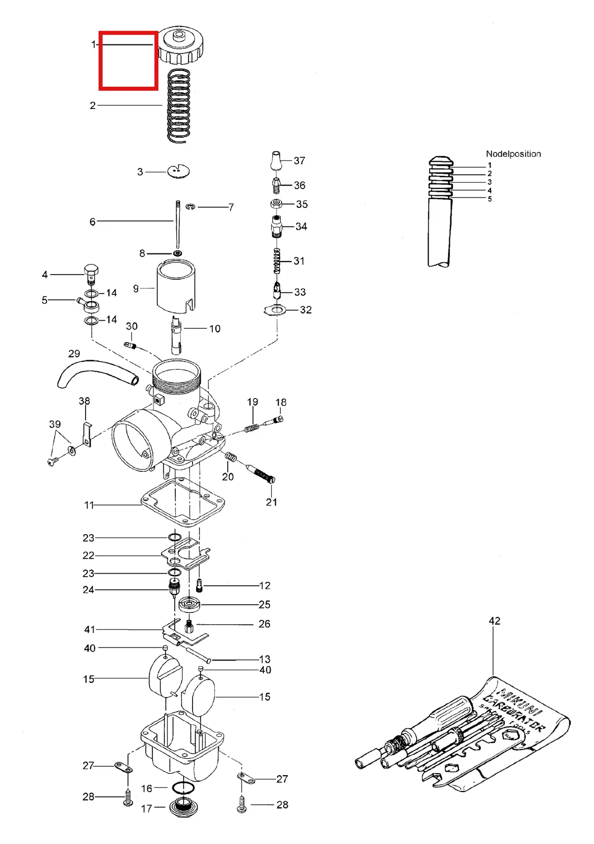 Деталь 420963870 (Крышка) на схеме узла 02- Carburetor