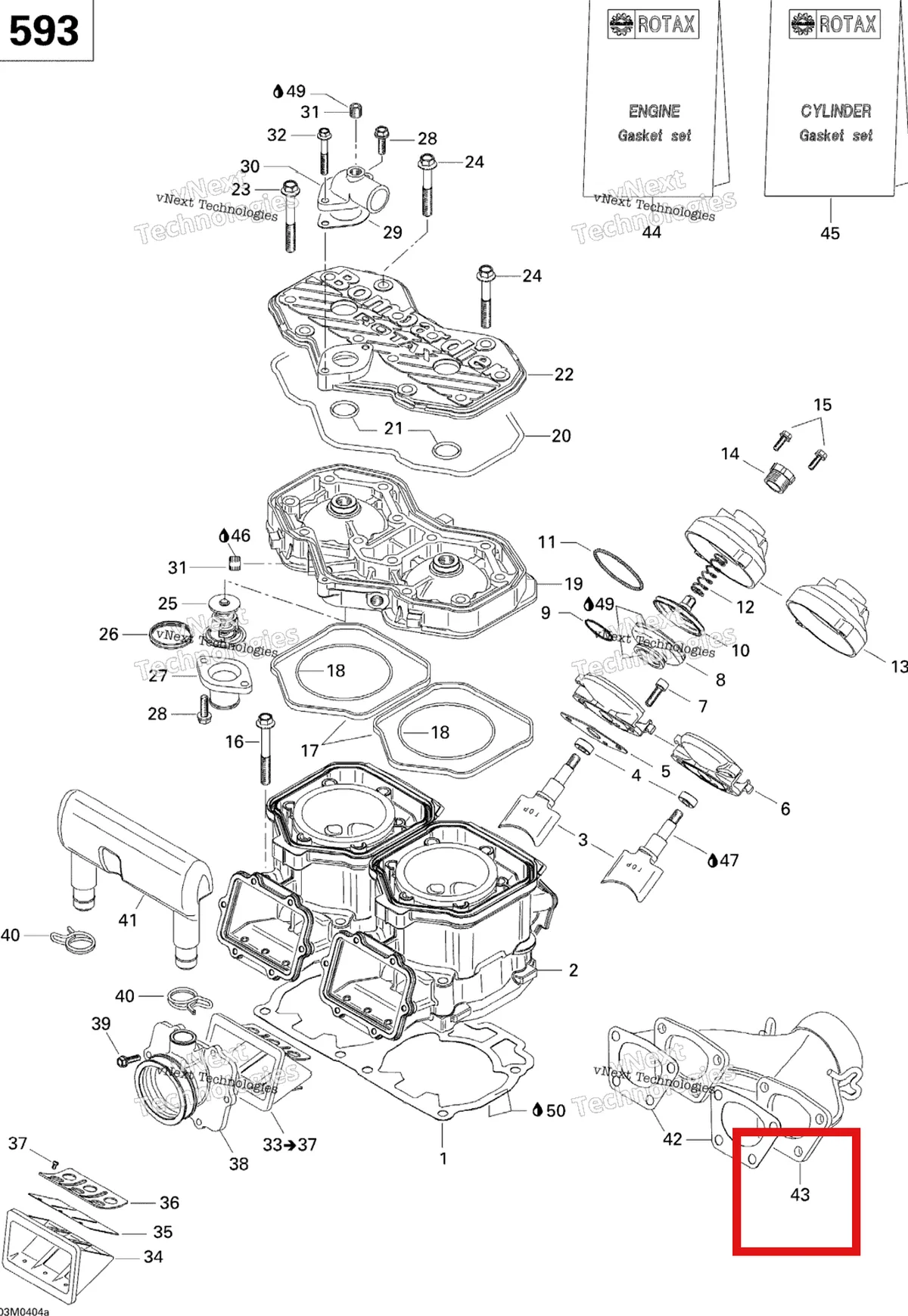 Деталь 420979543 (Деталь Exhaust Manifold Assy) на схеме узла