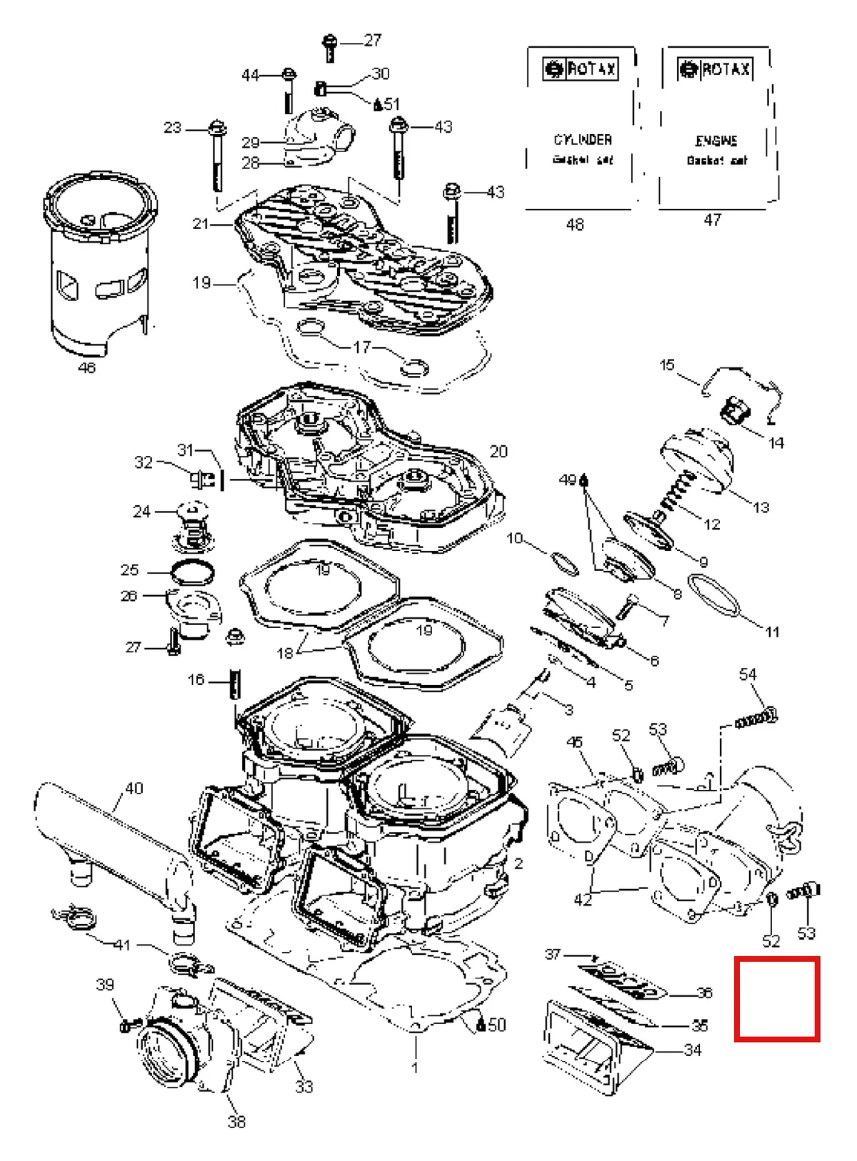 Деталь 420979544 (Деталь Exhaust Manifold Assy) на схеме узла 01- Cylinder