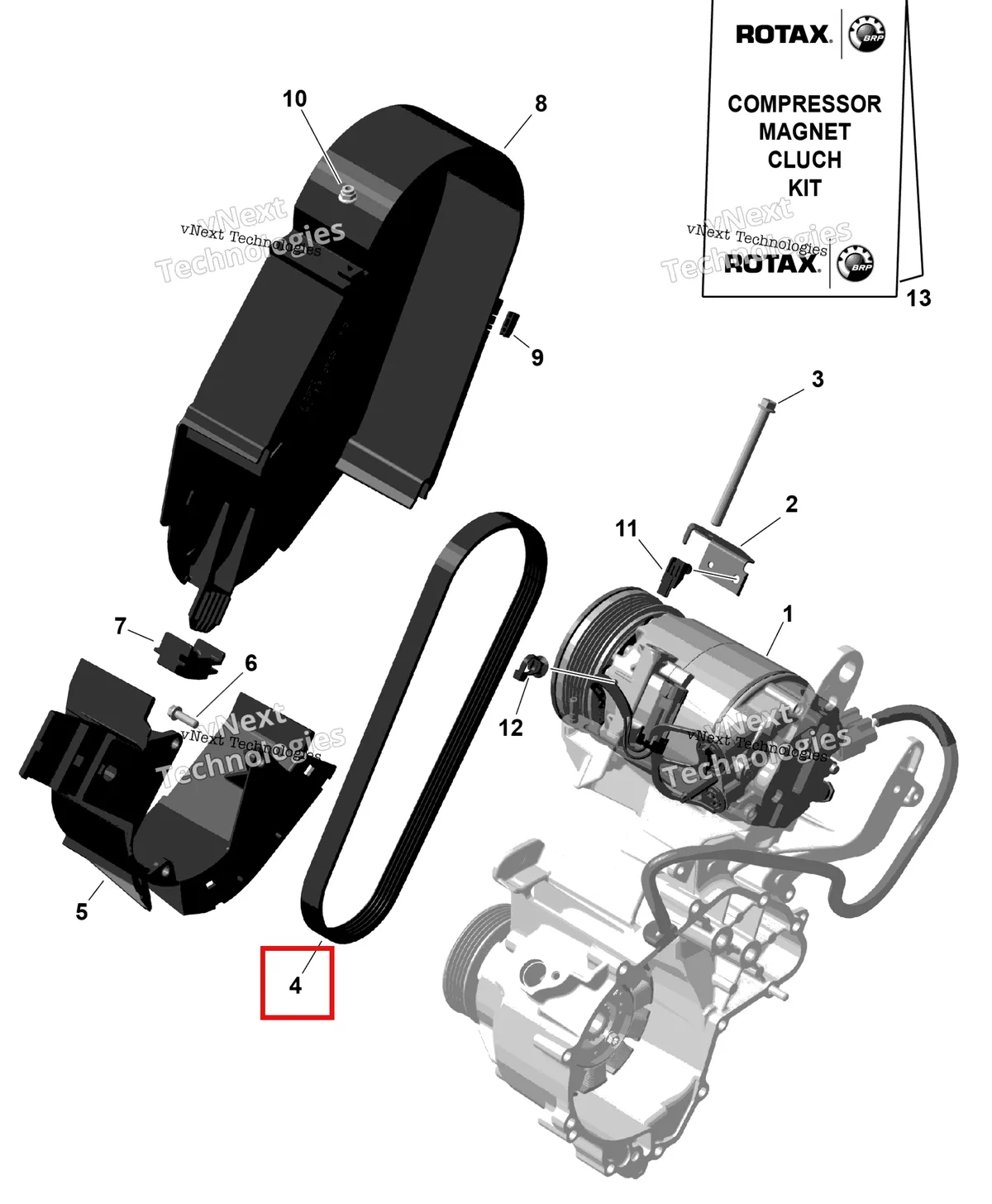Деталь 420980810 на схеме узла 2026 Can-Am Defender - HD10 - DPSCAB - 8UTF - Compass Green - 65