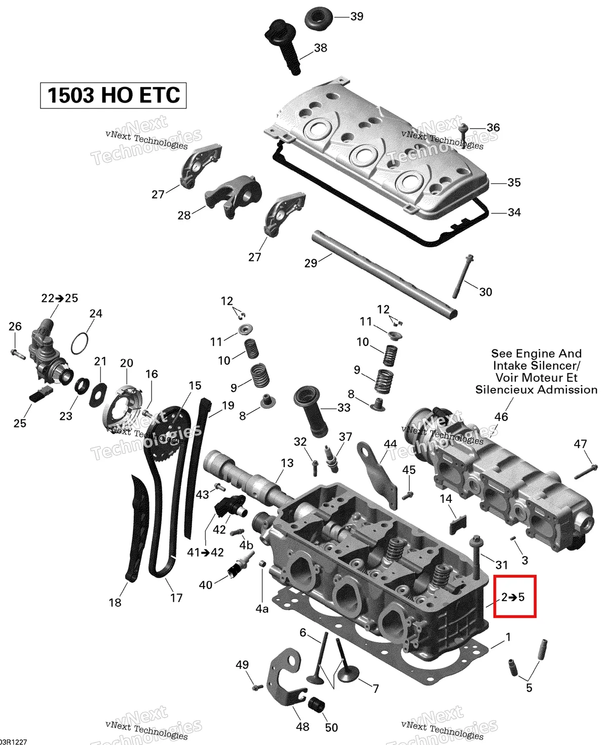Схема применяемости: REBUILD головка цилиндра 1503 Sea-Doo RXT-X 260 RS (2012) (421000644)