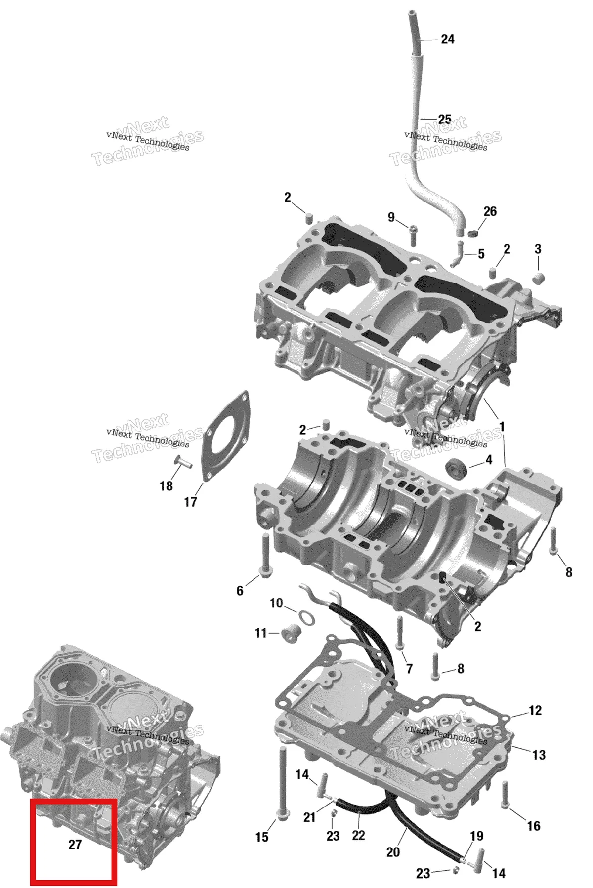 Деталь 421000731 на схеме узла 2022 Ski-Doo SUMMIT 850 E-TEC - X with EXPERT Package - 154
