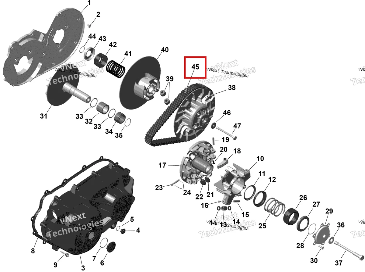Деталь 422280225 на схеме узла 2026 Can-Am OUTLANDER - 4X4 - DPS - 700 - 1ETA - CALI - Dark Wildland Camo Rotax - Cvt