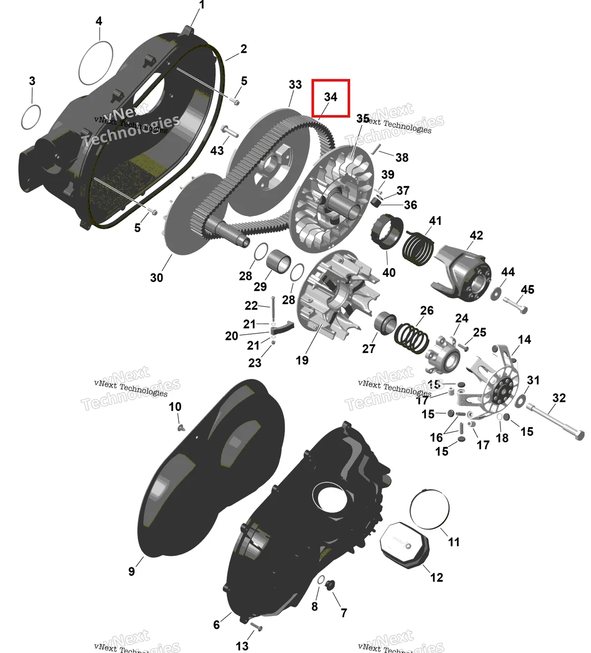 Деталь 422280652 на схеме узла 2026 Can-Am Defender - HD10 - DPS - 8BTF - Compass Green - 64