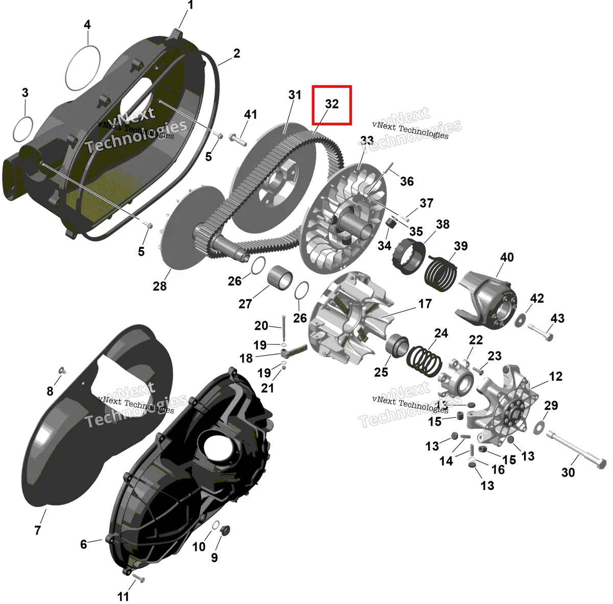 Деталь 422280656 на схеме узла 2026 Can-Am Commander - 1000R EFI - DPS - 6PTB - Compass Green - 60