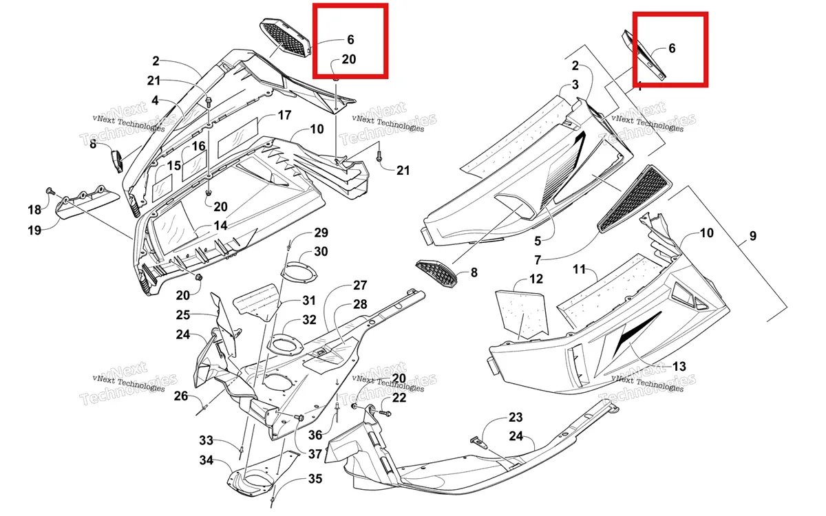 Деталь 4606-650 на схеме узла Skid Plate And Side Panel Assembly