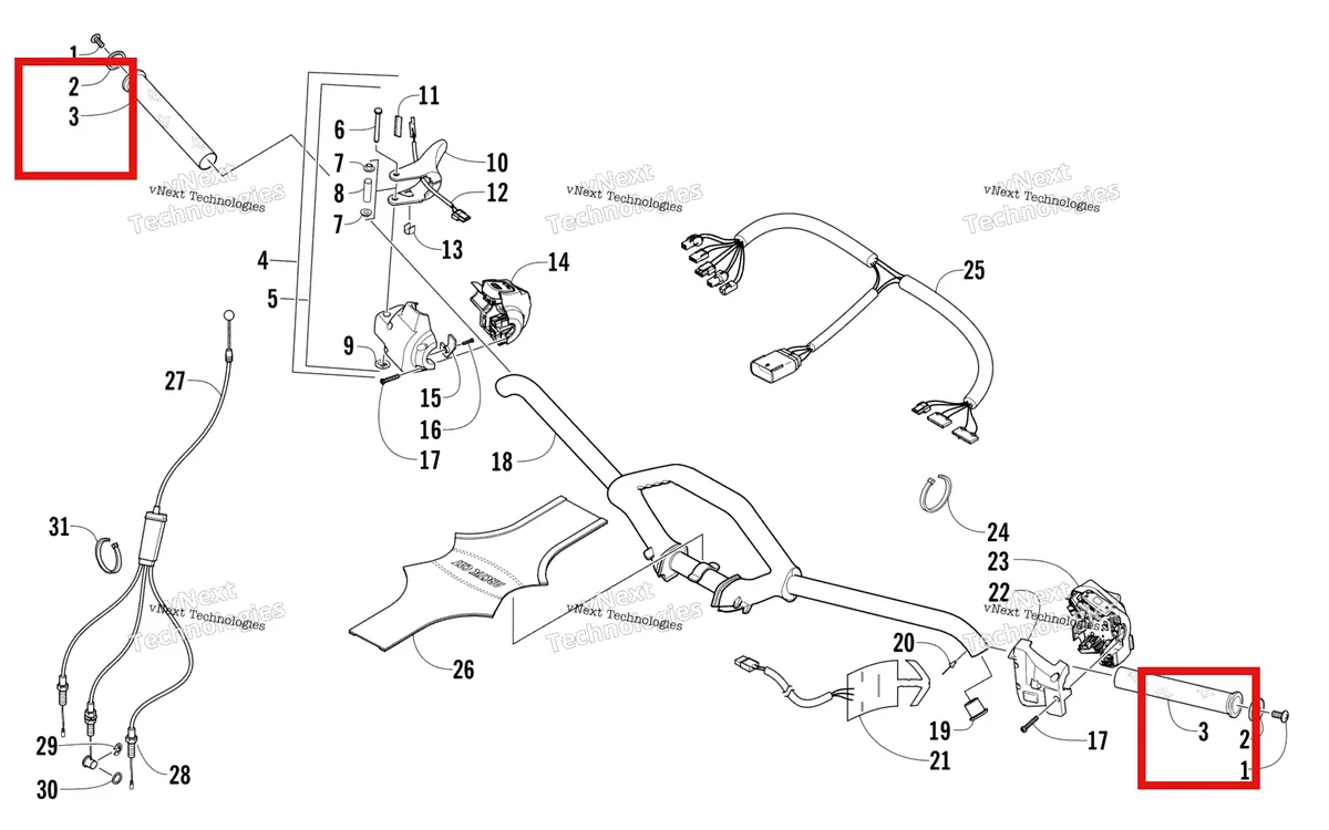Деталь 4606-945 на схеме узла Handlebar And Controls
