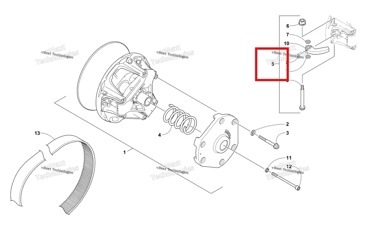Деталь 4639-674 на схеме узла Drive Clutch