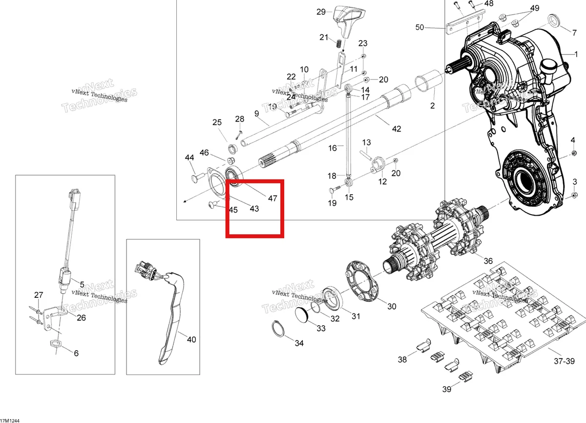Деталь 501026900 (Деталь Flange) на схеме узла Drive System