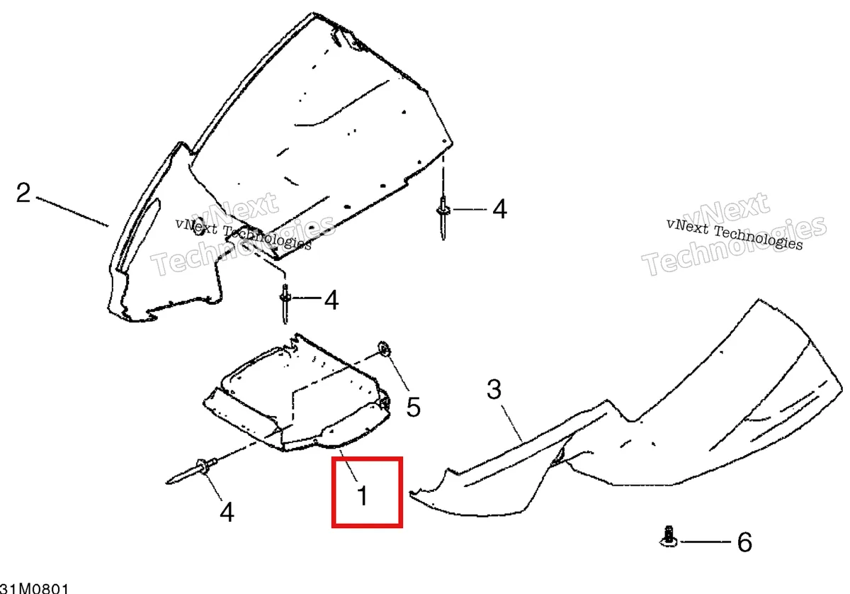 Деталь 502006660 на схеме узла 2008 Ski-Doo Mini Z Bottom Pan