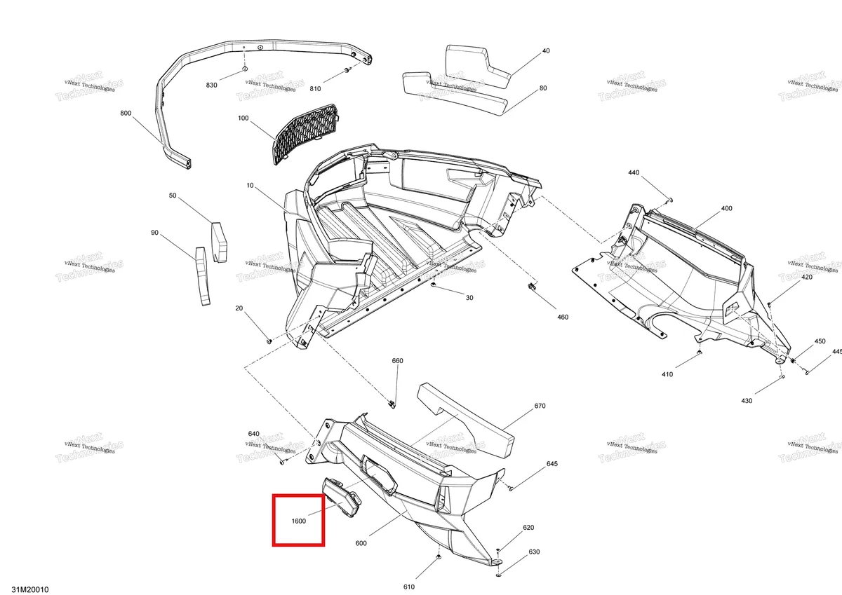 Деталь 502006970 на схеме узла 2020 Ski-Doo TUNDRA 550F Body - Bottom Pan