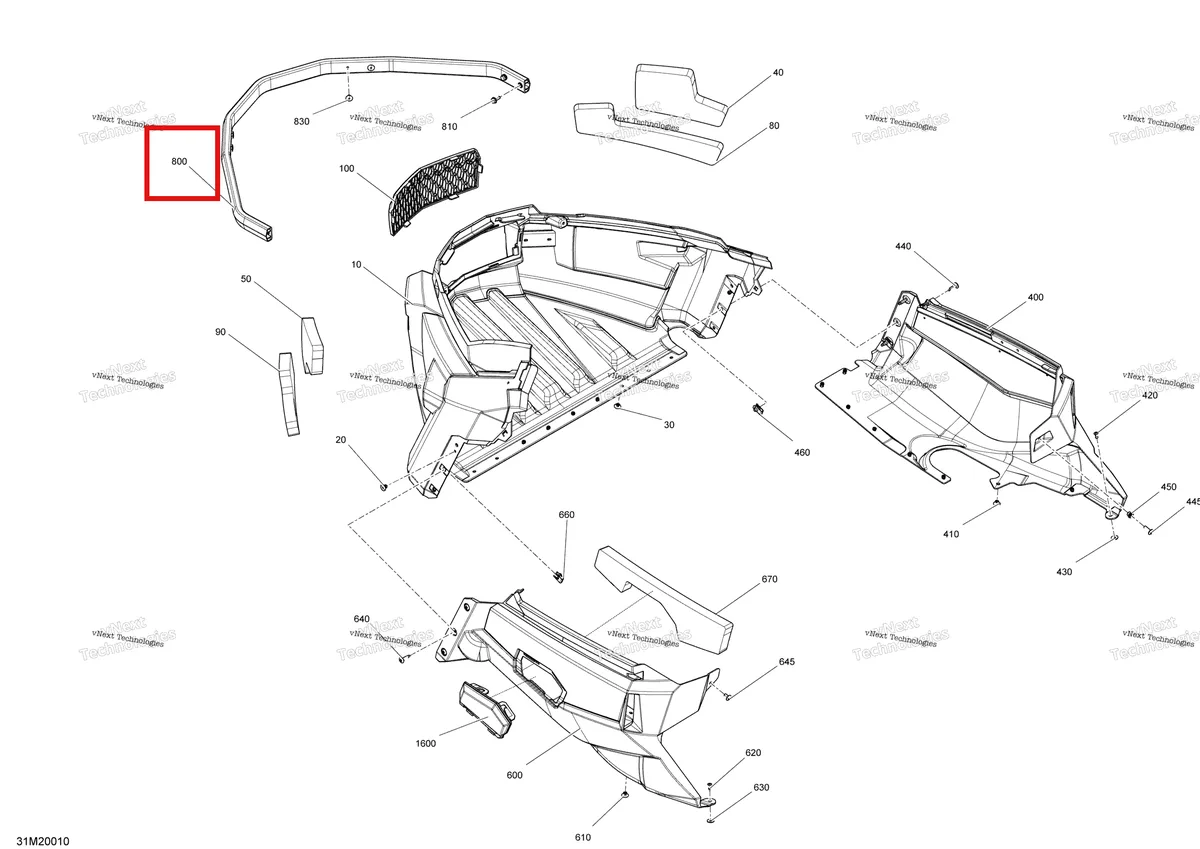 Деталь 502007121 на схеме узла 2020 Ski-Doo TUNDRA 550F Body - Bottom Pan