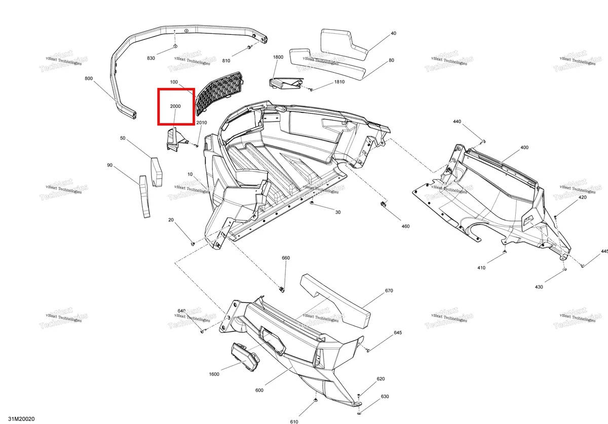 Деталь 502007128 на схеме узла 2020 Ski-Doo TUNDRA 600 ACE Body - Bottom Pan